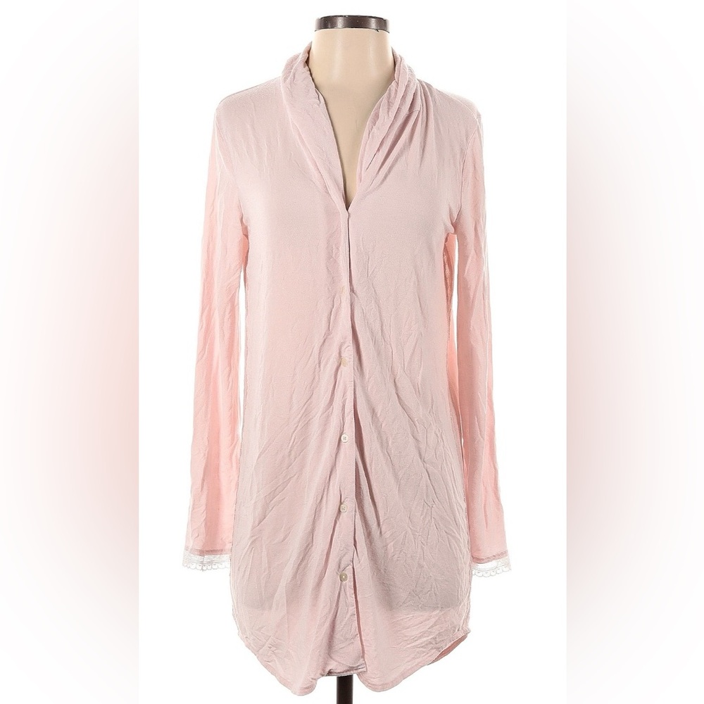 Victoria's Secret Soft Pink Long Sleeve Nightgown-XS